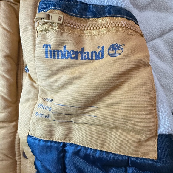 Timberland Toddler Boys Parka Coat Mustard Yellow Faux Fur Hood 3T - Picture 6 of 12